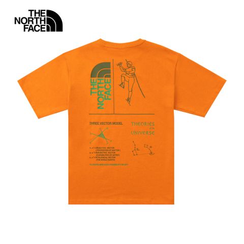 The North Face北面UE男款橘色科學攀登元素印花短袖T恤｜886EPCO