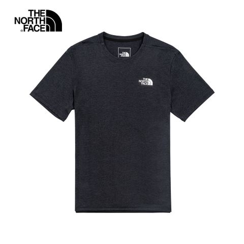 The North Face 北面 男款黑灰拼接吸濕排汗短袖T恤536QKS7