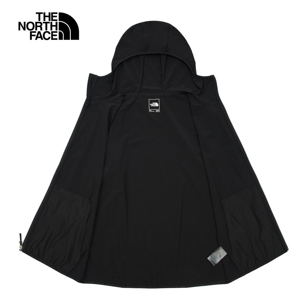 The North Face 北面 男款黑色防風防潑水防曬連帽外套7WCY4H0