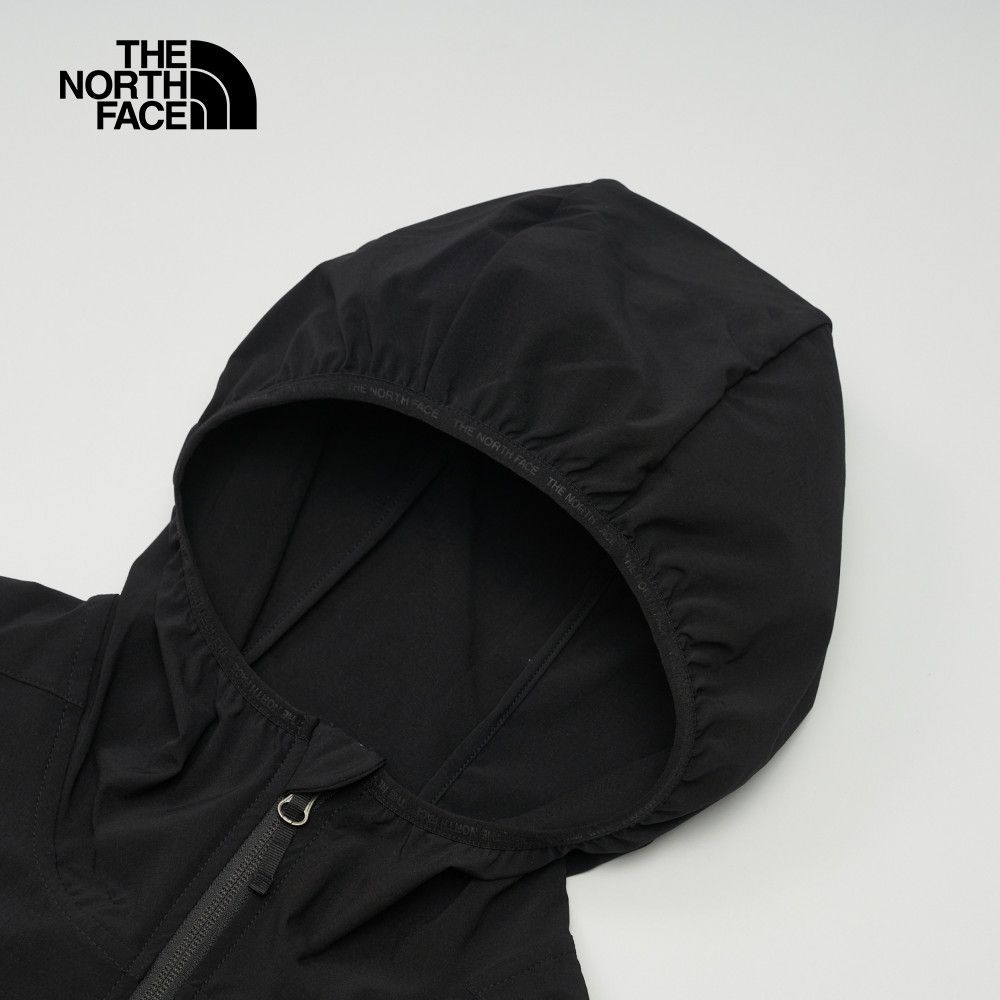 The North Face 北面 男款黑色防風防潑水防曬連帽外套7WCY4H0