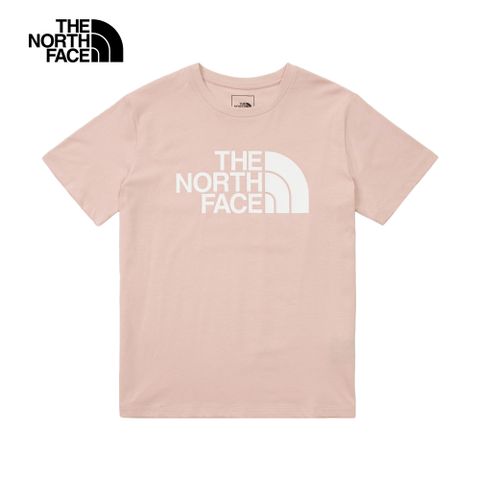 The North Face 北面 女款粉色吸濕排汗胸前經典品牌LOGO印花短袖T恤89QULK6