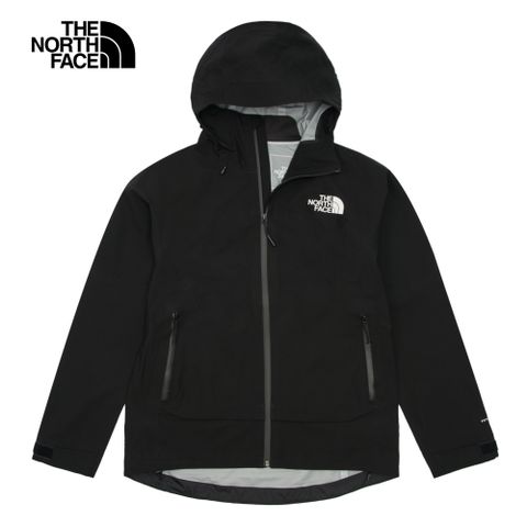 The North Face 北面 女款黑色防水透氣可調節可打包連帽衝鋒衣8AP1JK3