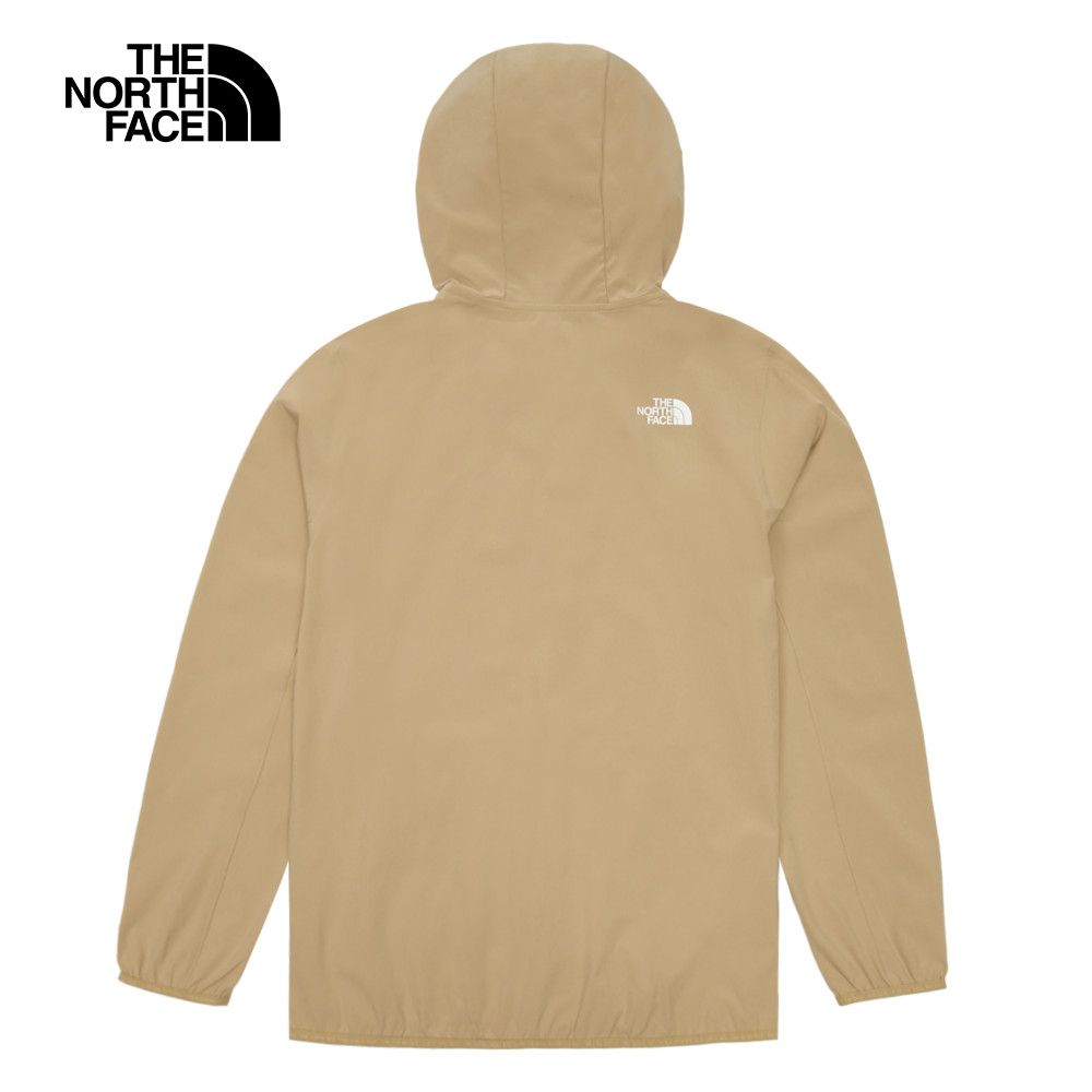 The North Face 北面 男款卡其色防風防潑水防曬連帽外套7WCYLK5