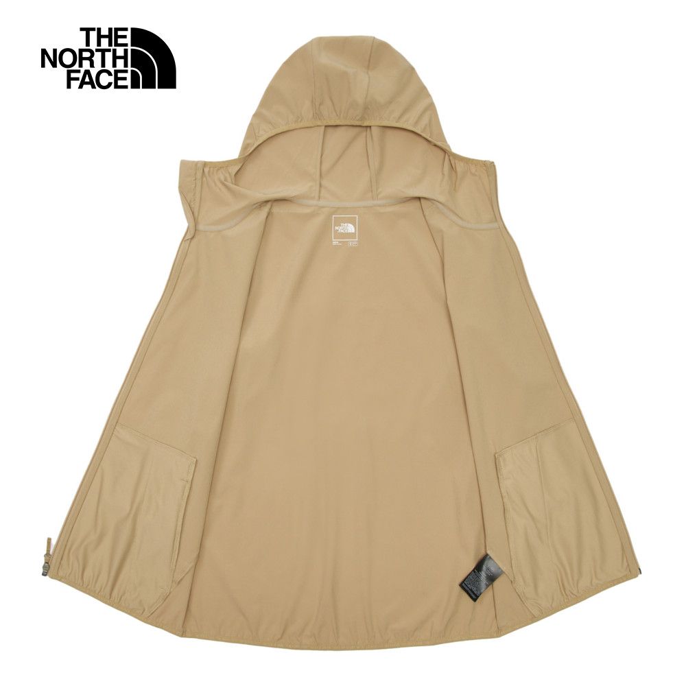 The North Face 北面 男款卡其色防風防潑水防曬連帽外套7WCYLK5