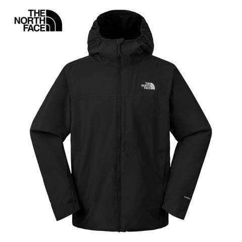 The North Face 北面 男款黑色防風防潑水連帽外套89ZNJK3