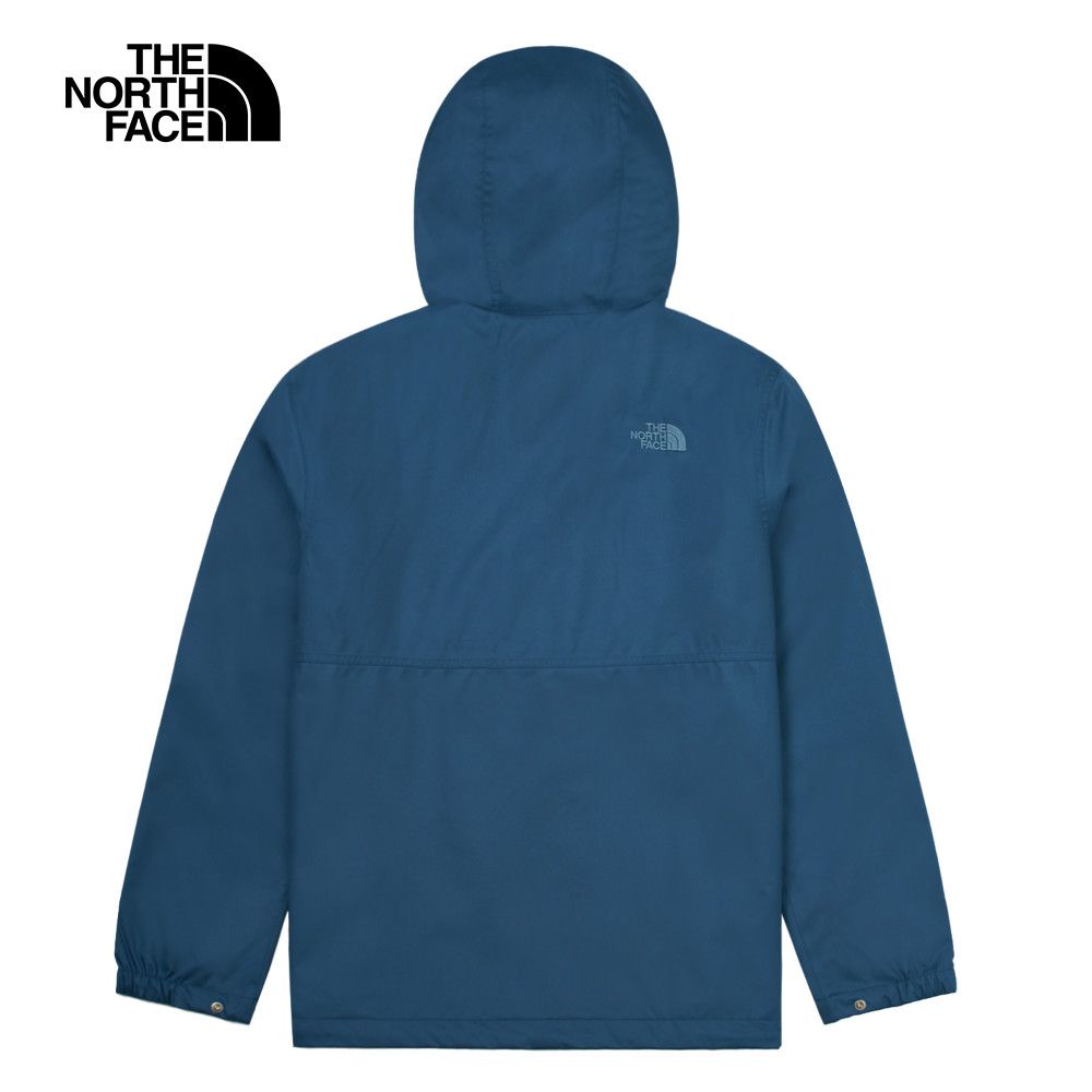 The North Face 北面 男款藍色防水透氣連帽衝鋒衣89YT5LO