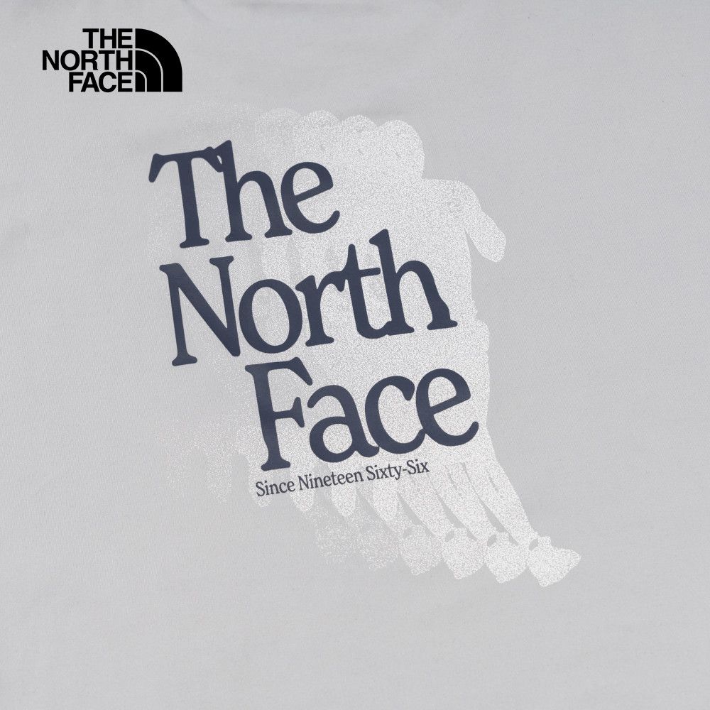 The North Face 北面 男款灰色吸濕排汗防曬奔跑印花短袖T恤89ZZA0M