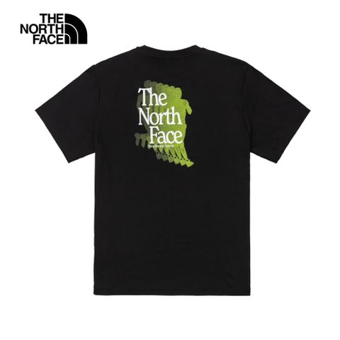 The North Face 北面 男款黑色吸濕排汗防曬奔跑印花短袖T恤89ZZJK3