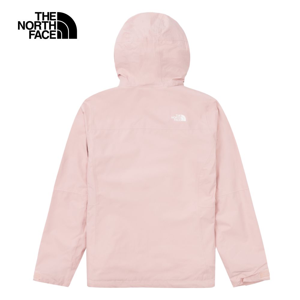 The North Face 北面 女款粉色防水保暖舒適可調節連帽三合一外套|89Y37OZ