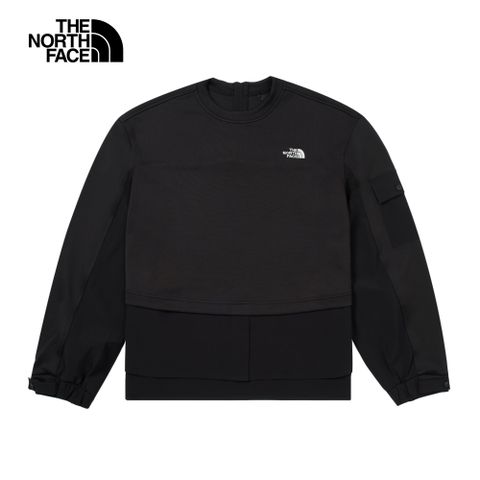 The North Face 北面 UE女款黑色吸濕排汗防曬長袖上衣|8A7MJK3