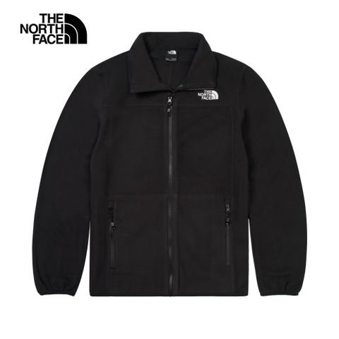 The North Face 北面 男款黑色立領抓絨外套|8AYK4H0