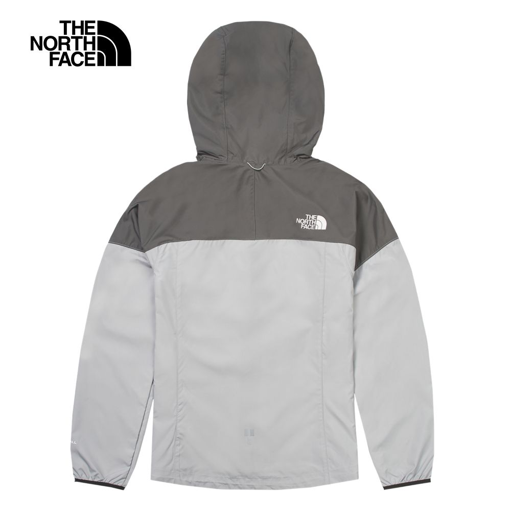 The North Face 北面 女款灰色防風防潑水可打包連帽外套|83TWRO5