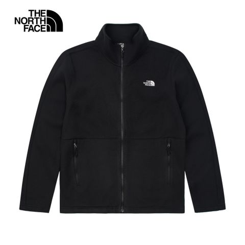 The North Face 北面 男款黑色保暖立領抓絨外套|88R94H0