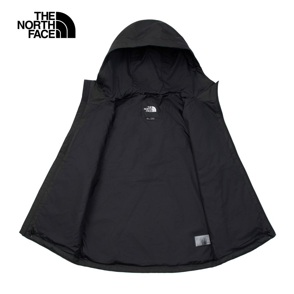 The North Face 北面 男款黑色防水透氣連帽衝鋒衣|88RD4H0