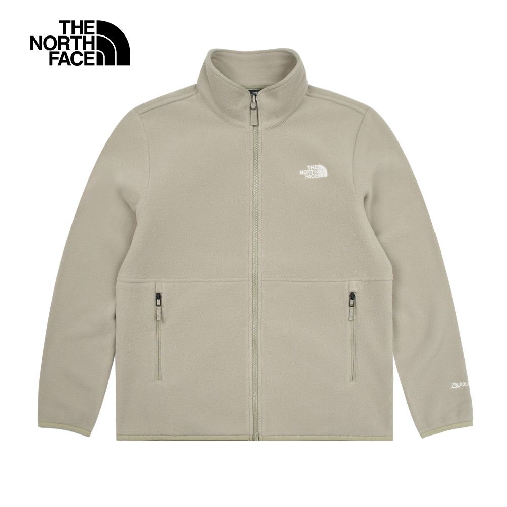 The North Face 北面 男款棕色舒適保暖立領抓絨外套|83O91I4