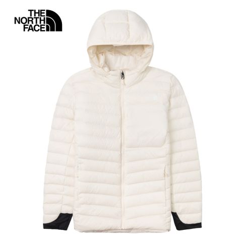 The North Face 北面 女款米白色防潑水保暖連帽羽絨外套|89Y4QLI