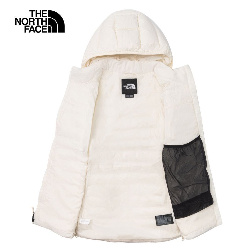 The North Face 北面 女款米白色防潑水保暖連帽羽絨外套|89Y4QLI