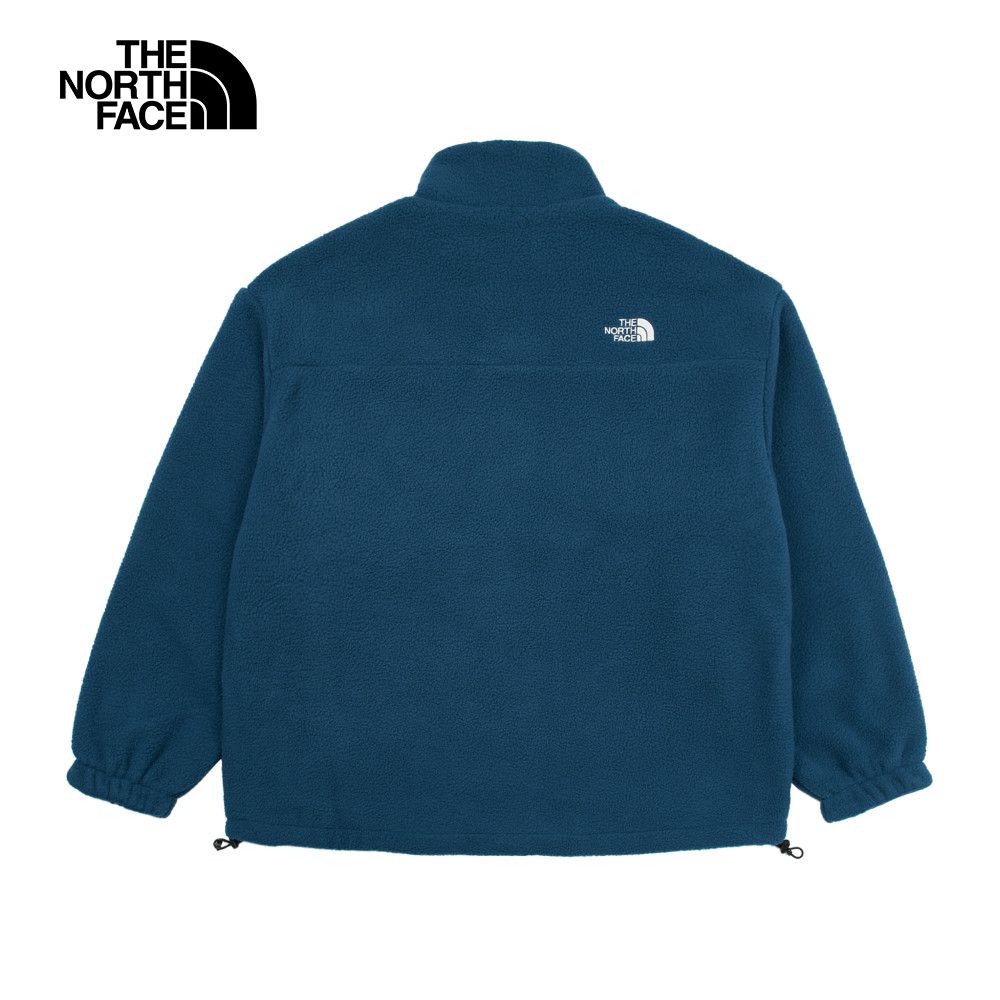 The North Face 北面 男款藍色保暖可調節雙面穿立領抓絨外套|89YY1NO