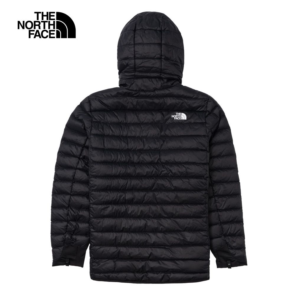 The North Face 北面 男款黑色防潑水舒適保暖連帽羽絨外套|89ZQJK3