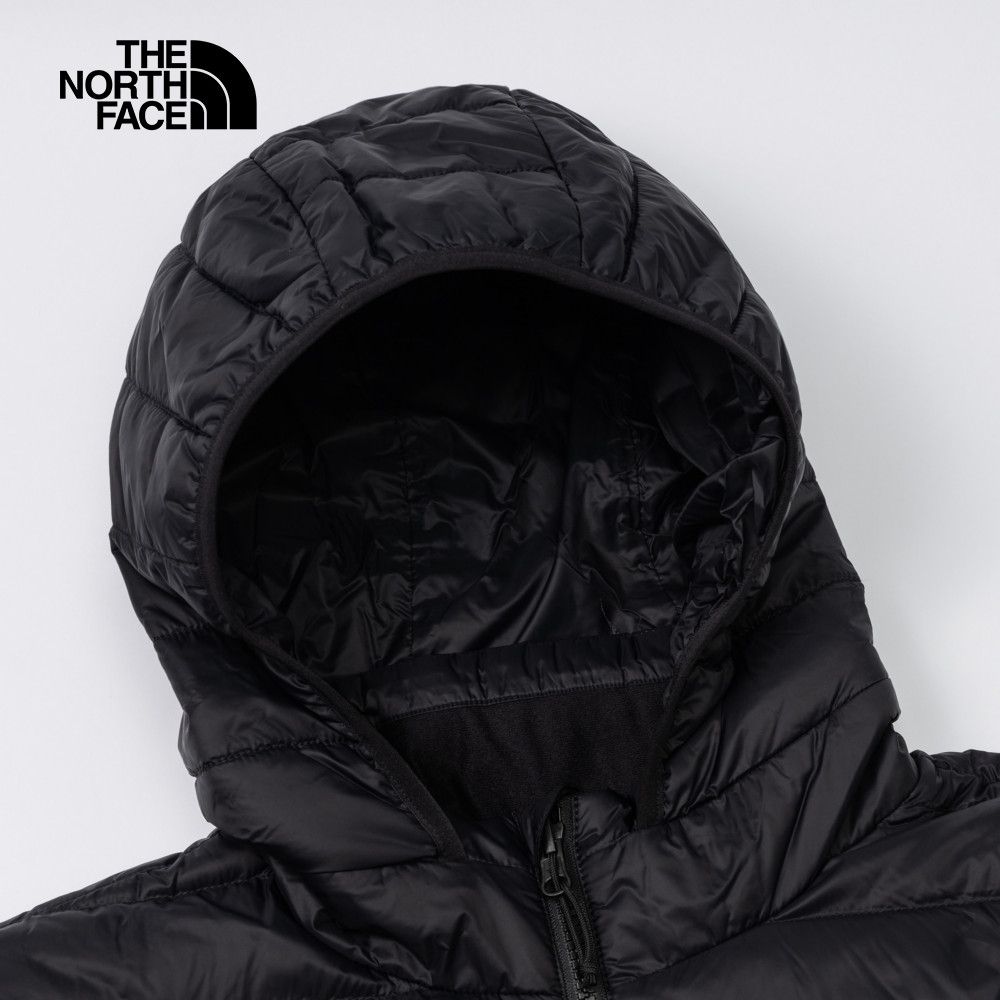 The North Face 北面 男款黑色防潑水舒適保暖連帽羽絨外套|89ZQJK3