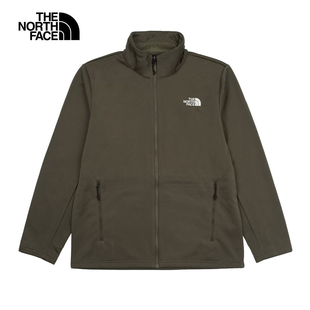 The North Face 北面 男款灰褐色防水透氣舒適保暖連帽抓絨內裡三合一外套|89ZS21L