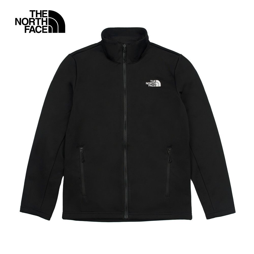 The North Face 北面 男款黑色防水透氣舒適保暖連帽抓絨內裡三合一外套|89ZSJK3