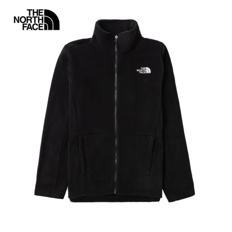 The North Face 北面 男款黑色保暖舒適可調節立領抓絨外套|88R74H0