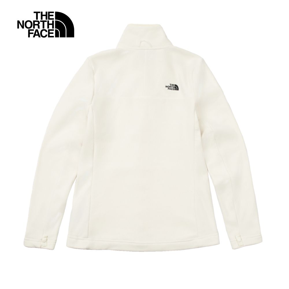 The North Face 北面 女款米白色保暖舒適休閒立領抓絨外套|88RQQLI