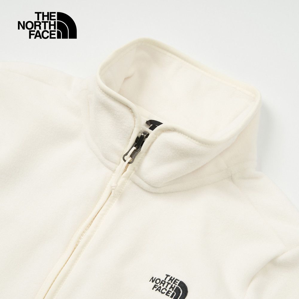 The North Face 北面 女款米白色保暖舒適休閒立領抓絨外套|88RQQLI