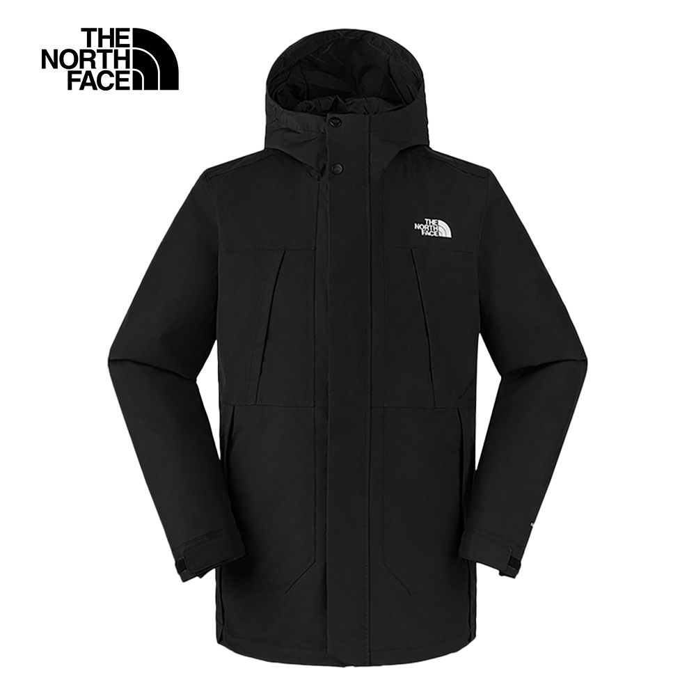 The North Face 北面 男款黑色防水透氣保暖連帽羽絨內裡三合一外套|81NH4H0