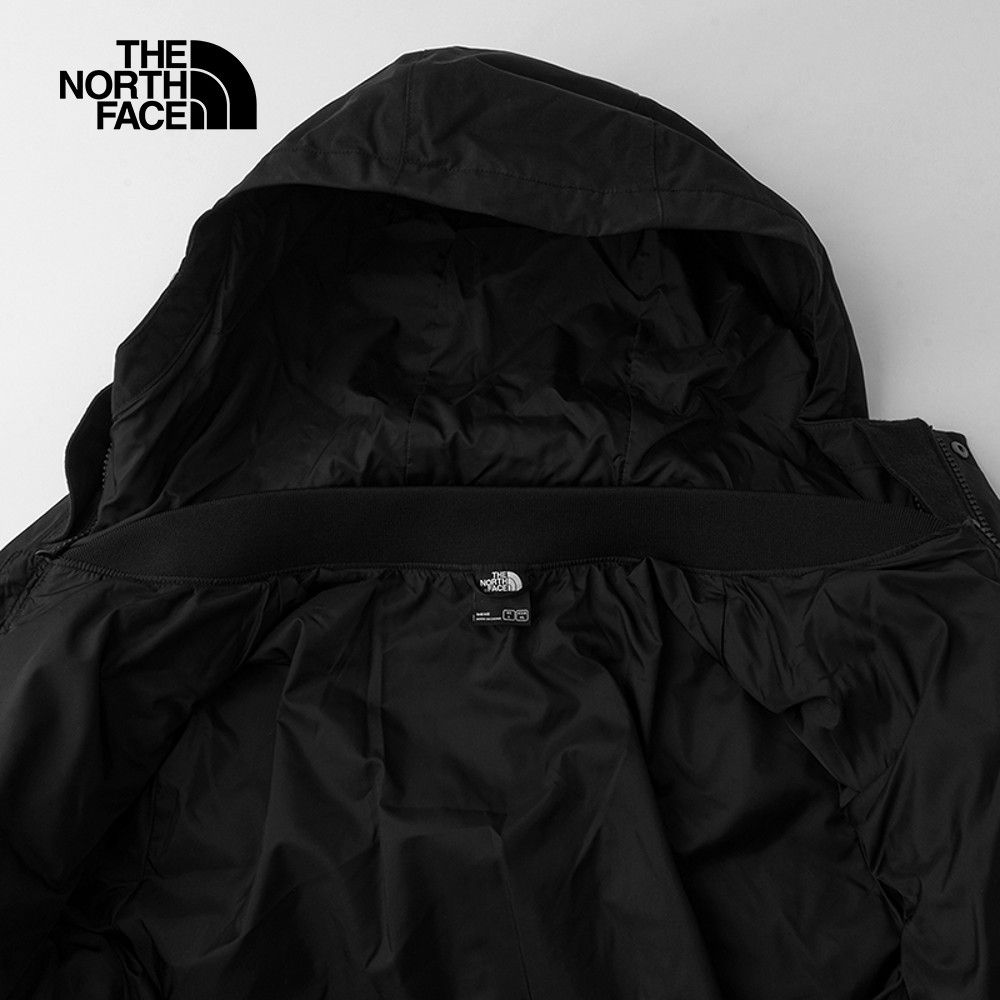 The North Face 北面 男款黑色防水透氣保暖連帽羽絨內裡三合一外套|81NH4H0