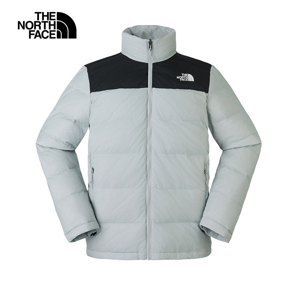 The North Face 北面 男款灰色防水透氣保暖連帽羽絨內裡三合一外套|81QSA0M