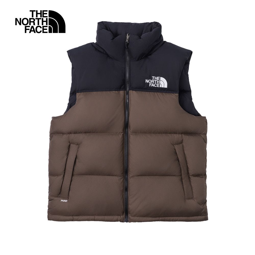 The North Face 北面 【經典1996】男款棕色DWR防潑水可打包收納羽絨背心|3JQQ5EX 700蓬鬆度