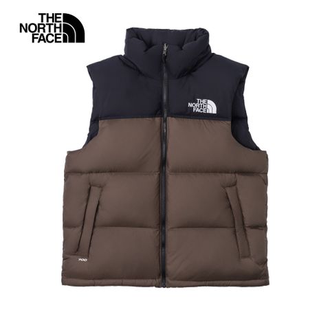 The North Face 北面 【經典1996】男款棕色DWR防潑水可打包收納羽絨背心|3JQQ5EX 700蓬鬆度