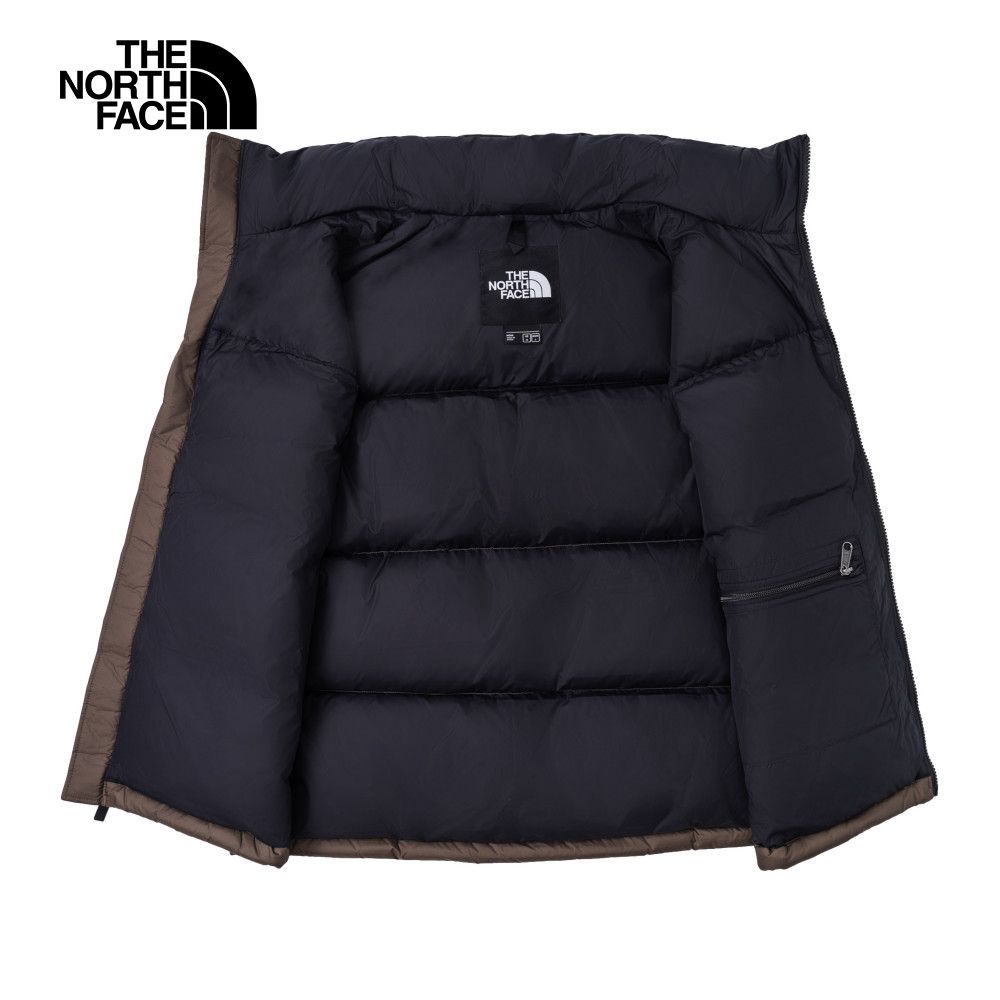 The North Face 北面 【經典1996】男款棕色DWR防潑水可打包收納羽絨背心|3JQQ5EX 700蓬鬆度