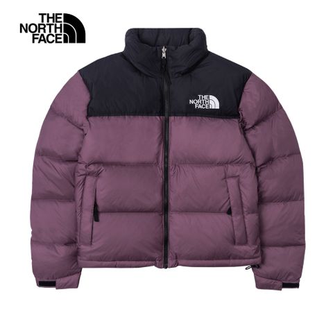 The North Face 北面 【經典1996】女款紫色DWR防潑水可打包收納連帽羽絨外套|3XEO53I 700蓬鬆度