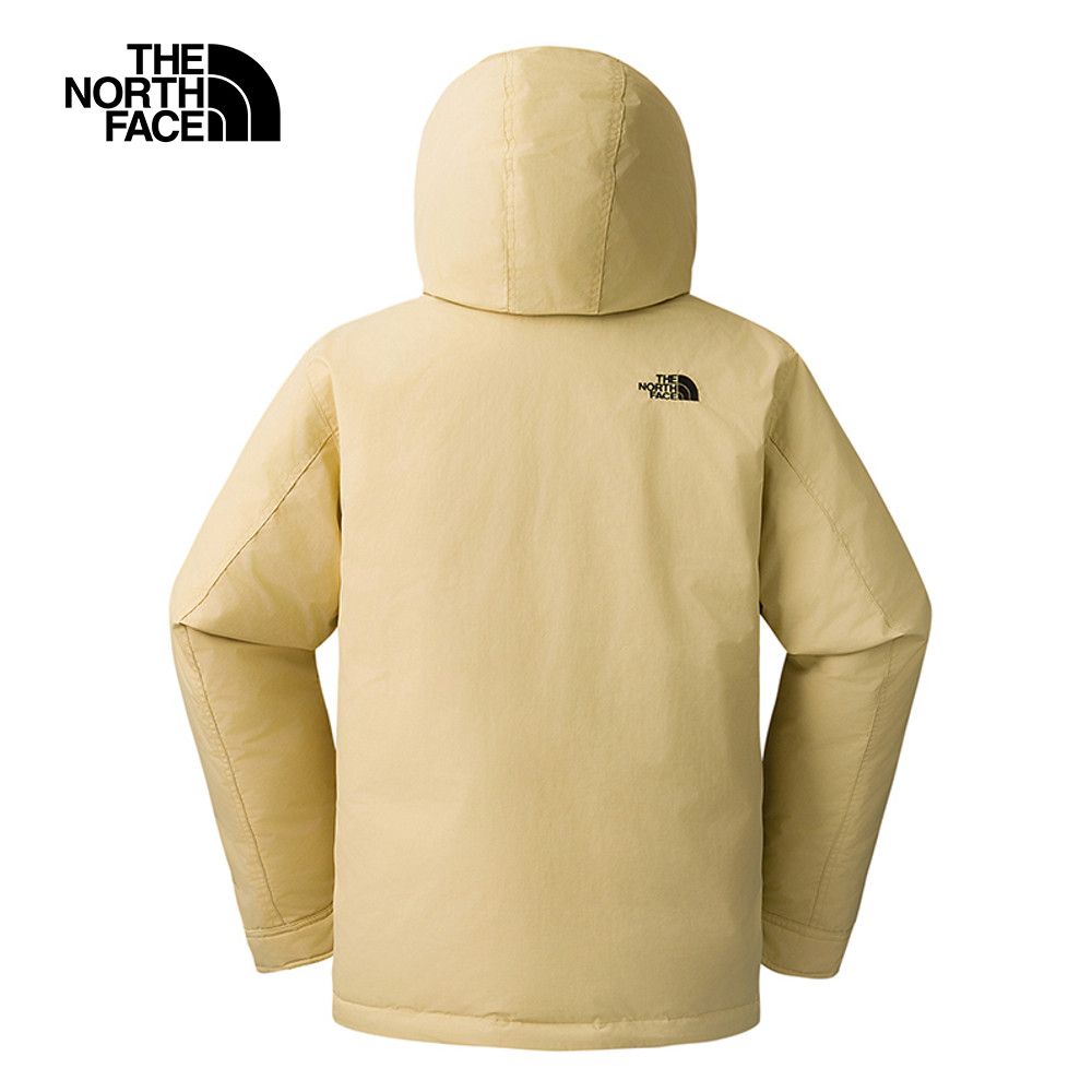 The North Face 北面 男款卡其色DWR防潑水保暖連帽羽絨外套|88R4AWA 550蓬鬆度