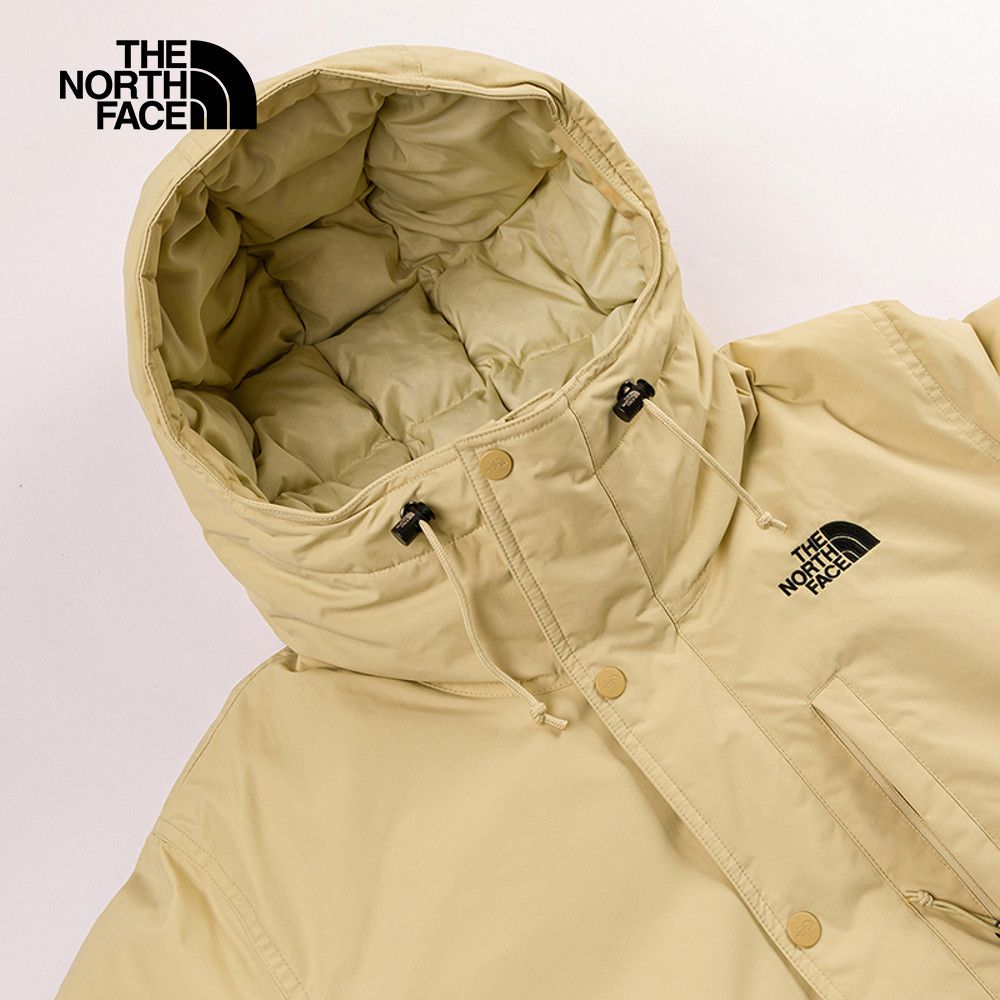 The North Face 北面 男款卡其色DWR防潑水保暖連帽羽絨外套|88R4AWA 550蓬鬆度