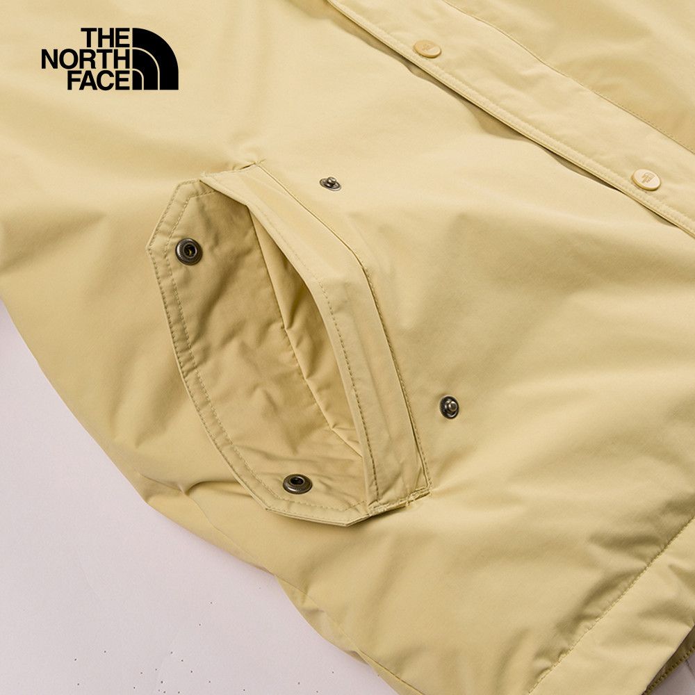 The North Face 北面 男款卡其色DWR防潑水保暖連帽羽絨外套|88R4AWA 550蓬鬆度