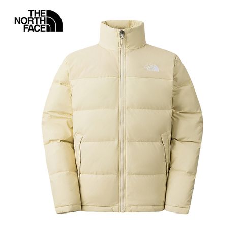 The North Face 北面 男款米色DWR防潑水保暖立領羽絨外套|88R53X4 550蓬鬆度