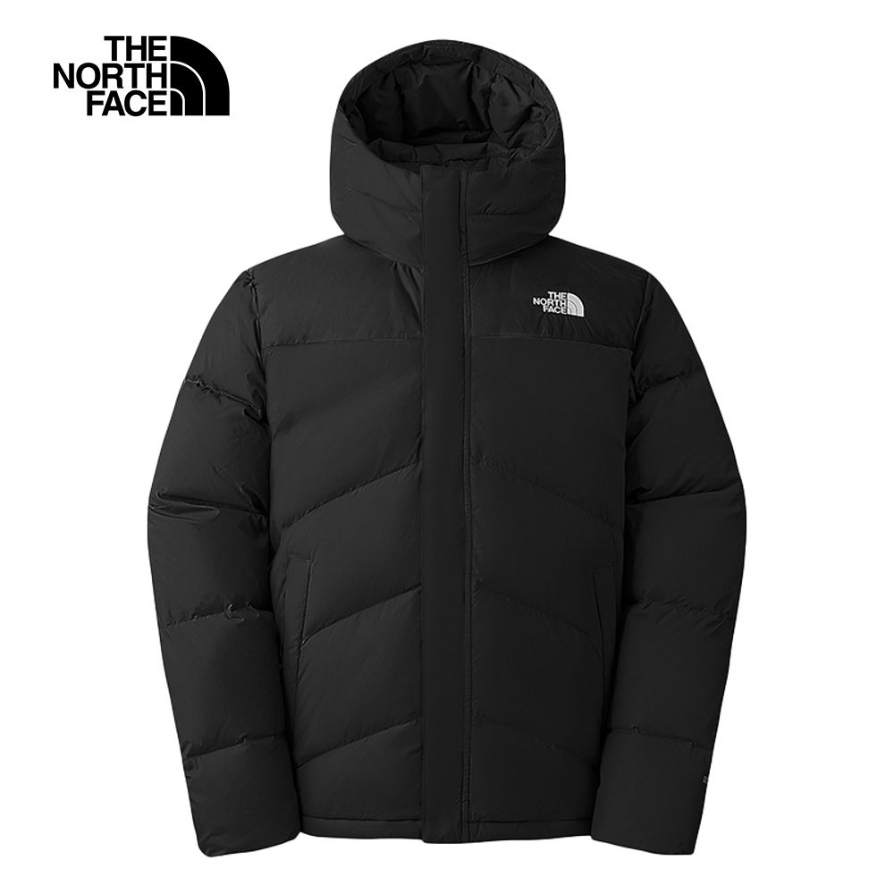 The North Face 北面 男款黑色DWR防潑水保暖連帽羽絨外套|89294H0 550蓬鬆度