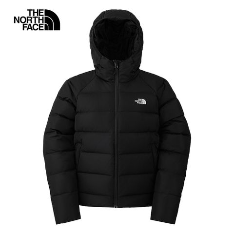 The North Face 北面 女款黑色DWR防潑水保暖連帽羽絨外套|8DMNJK3 550蓬鬆度