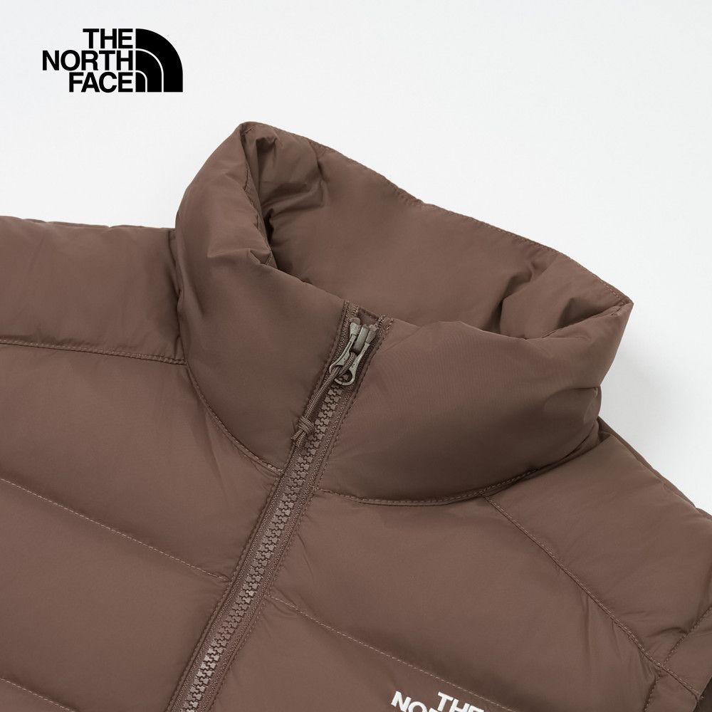 The North Face 北面 男款棕色舒適保暖立領羽絨背心|88R61OI 550蓬鬆度