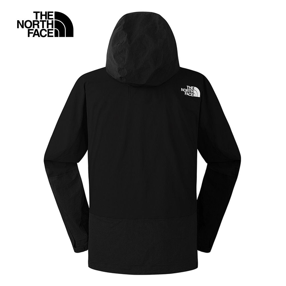 The North Face 北面 男款黑色DWR防潑水連帽輕量風衣|8AS4JK3