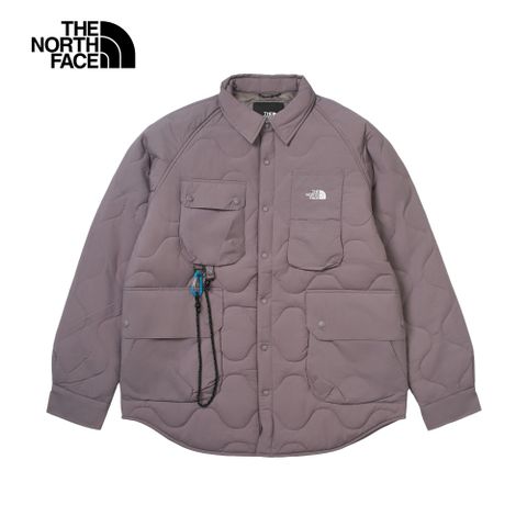 The North Face 北面 UE男款紫色DWR防潑水多口袋設計鋪棉外套|5JU41LO