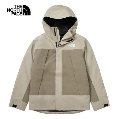 The North Face 北面 男款灰色DryVent防水透氣保暖連帽鋪棉內裡三合一外套|82VO5IF