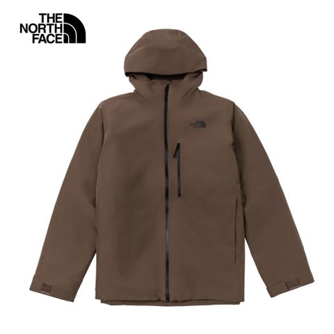 The North Face 北面 男款棕色DryVent防水透氣保暖連帽羽絨內裡三合一外套|83SL1OI