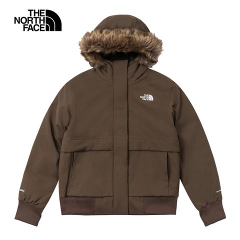 The North Face 北面 女款棕色DryVent防水透氣保暖連帽羽絨外套|83SV1OI 600蓬鬆度