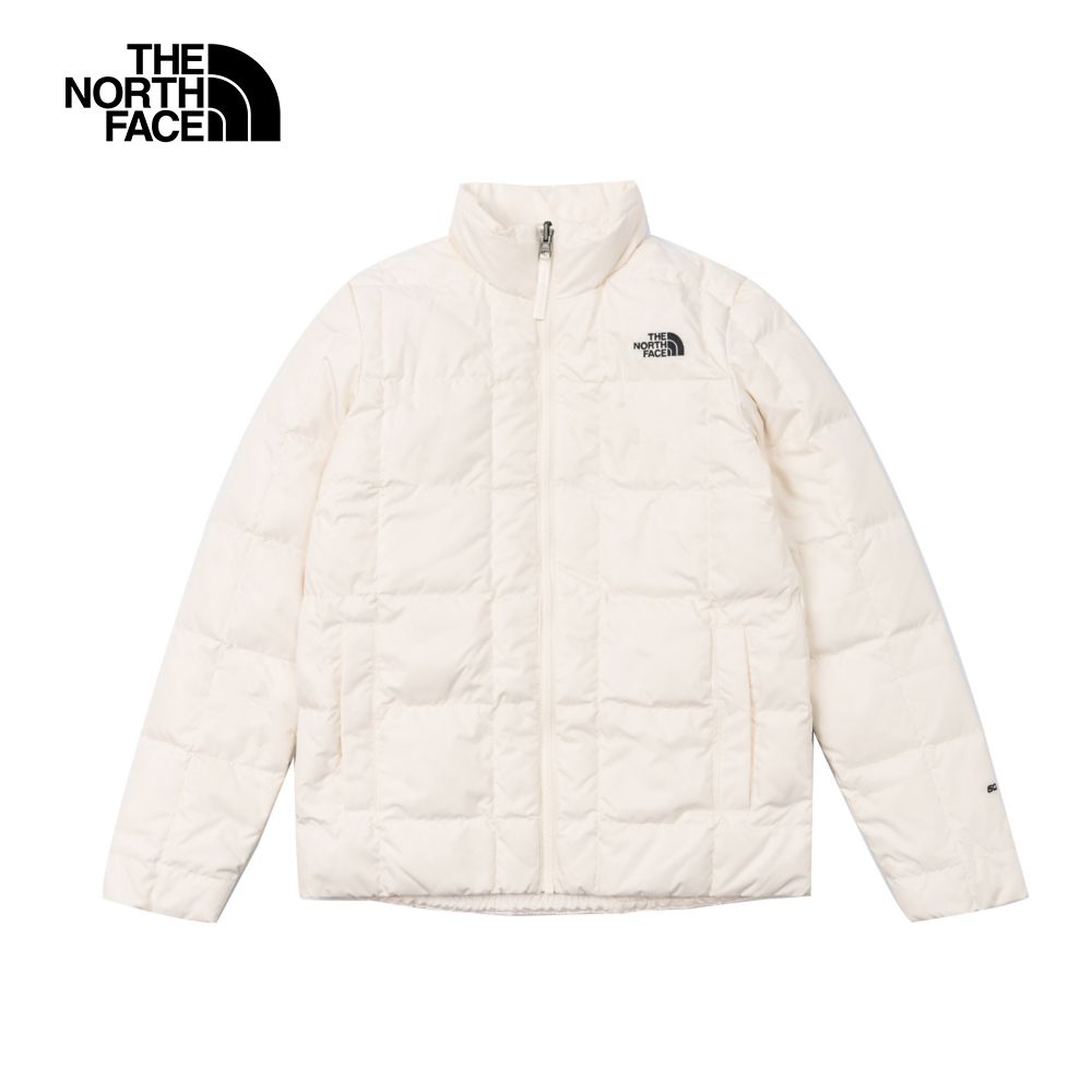 The North Face 北面 女款米白色DryVent防水透氣保暖連帽羽絨內裡三合一外套|89YPQLI 600蓬鬆度