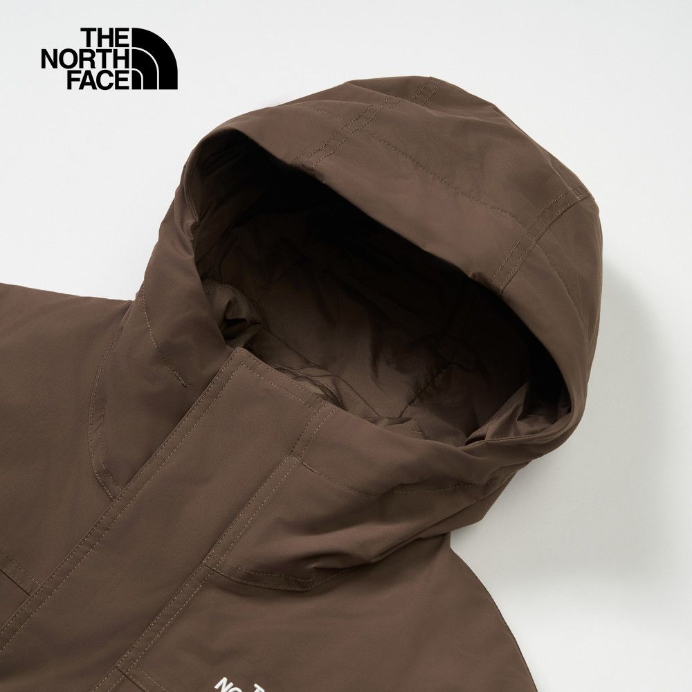 The North Face 北面 男款棕色DryVent防水透氣保暖連帽羽絨內裡三合一外套|89Z21OI 600蓬鬆度